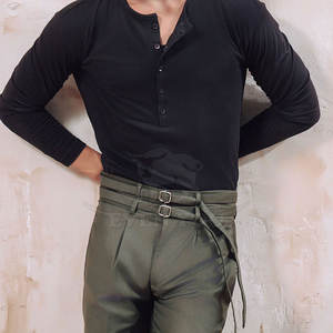 กางเกงยีนส์ผู้ชายคุณภาพสูง เอวสองชั้น ปรับขนาดเอวได้ ทรงตรง แฟชั่นลำลอง สวมใส่สบาย ขายตรงจากโรงงาน - Product Image 3