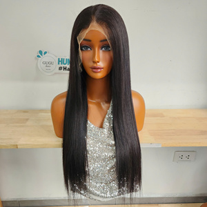 Pelucas de Cabello Humano Doble Trama, 100% Cabello Virgen Vietnamita, Color Natural, Liso Extremo, Encaje 13x4, Hechas a Mano, Extensiones Largas - Product Image 2