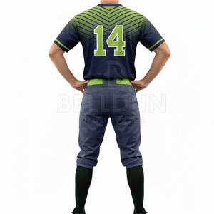 Dernier design d'uniforme de baseball pour hommes, vêtements d'équipe de qualité supérieure, ensemble de maillots de baseball respirants en polyester, professionnel - Product Image 2