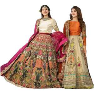 Vestido de Novia de Lujo con Bordado de Mehndi, Lehenga Pakistaní, Ropa Étnica Tradicional, Colores Personalizados - Product Image 1
