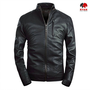 Chaqueta de Cuero Personalizada Ryan Pro Gear para Hombre, Tejido Cómodo y Transpirable con Cierre de Cremallera y Logotipo Personalizado - Product Image 1