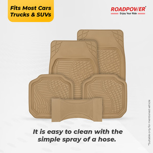 Roadpower (RP-RBR-1515) Universal All-Weather Heavy Duty <b>Rubber</b> Built Car <b>Floor</b> Mats With Deep Tread Pattern & Easy to Clean - Product Image 4
