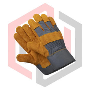 Gants de travail en cuir de vache avec manchette de sécurité 26 cm, résistants aux déchirures, respirants, antistatiques, anti-impact, anti-coupure, anti-chaleur - Product Image 4