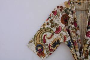 Bata Kimono con Estampado de Dibujos Animados para Mujer, 100% Algodón, Suave y Transpirable, Camisón de Verano Hecho a Mano, Cuello en V, Cintura Elástica, Largo Completo/Hasta la Rodilla - Product Image 5