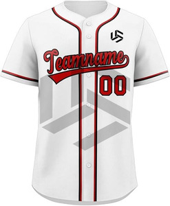 Último Diseño 2025, Jersey de Béisbol con Cuello en V, Venta al Por Mayor, 100% Poliéster, Jersey de Softbol para Hombre a Bajo Precio, Servicio OEM - Product Image 4