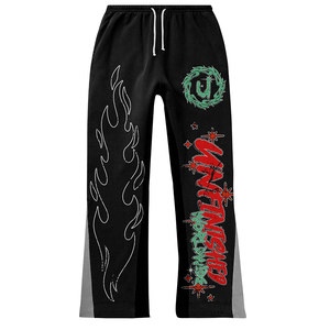 Conjunto Deportivo para Hombre, Sudadera con Capucha Unisex y Pantalones Largos con Estampado de Llamas, Ropa Urbana para Otoño - Product Image 4
