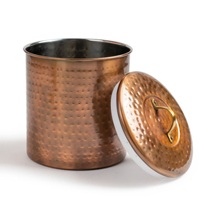 Recipiente de Almacenamiento de Alimentos de Cobre con Tapa Hermética, Contenedor de Cocina Vintage Hecho a Mano para Preservar la Frescura - Product Image 4