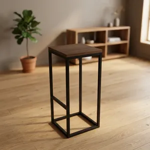 Minimalist Wooden <b>Plant</b> Stand Rectangle Indoor Floor Mount Durable Home Decor Living Room - Product Image 1