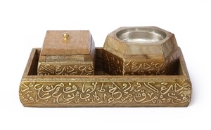 Handcrafted Arabic Incense Burner Resin Mabkhara for Burning <b>Oud</b> <b>Bakhoor</b> Frankincense and Myrrh - Product Image 1