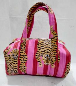 Sacs de voyage mini en coton matelassé pour femmes, qualité supérieure, style bohème, sac de voyage en coton matelassé imprimé - Product Image 4