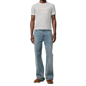 Camiseta de hombre con logo personalizado, camiseta de algodón orgánico, ropa urbana minimalista para hombre, jersey premium OEM, camiseta de moda personalizada para hombre - Product Image 5
