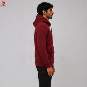 Sudadera con Capucha Esencial para Hombre, Mezcla de Algodón Premium, Ecológica, Resistente al Viento, Cómoda, Corte Regular, Ropa de Invierno - Product Image 2