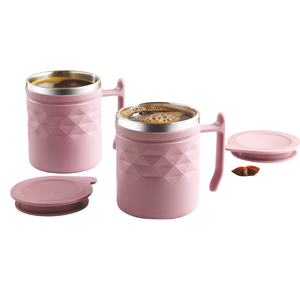 Taza duradera para bebidas, elegante taza de vidrio esmerilado, diseño moderno, agarre cómodo, vaso versátil para el hogar, la oficina y más allá. - Product Image 6