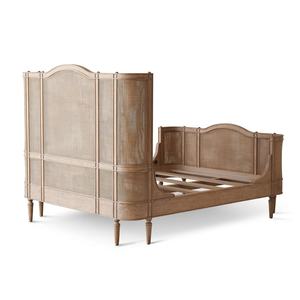 Meuble Jhonson en bois de mahogany massif de bonne qualité avec tressage en rotin et finition naturelle pour chambre à coucher - Product Image 4