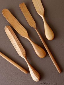 Juego de Cucharas y Espátulas de Madera Hechas a Mano, Diseño Clásico, Mango Largo, 4 Piezas, Acabado Espejo, Ecológico, para Fiestas y Cocina - Product Image 6