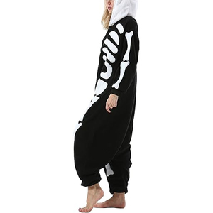 Latest Design Solid Pattern <b>Womens</b> Knitted Fleece Onesie Plus Size Footed Breathable <b>Thermal</b> 100% Cotton Hooded High Quality - Product Image 6