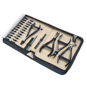 Complete Hair <b>Extension</b> tools Applicator Kit Microlink Closing Plier Flat Crimping Tool Tape in <b>Extension</b> Plier Loop & Clips - Product Image 1