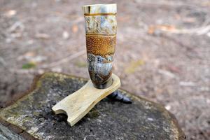 Premium Eco-Friendly Polished Viking Drinking Horn Mug with Dragon Design for Christmas & Father's Day Beer Wine Mead Ale Lovers - Product Image 3