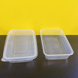 Conteneur alimentaire en plastique PP rectangulaire de 16 oz, modèle 2026, le plus vendu, avec couvercle, boîte d'emballage à emporter, transparente, compatible micro-ondes - Product Image 6