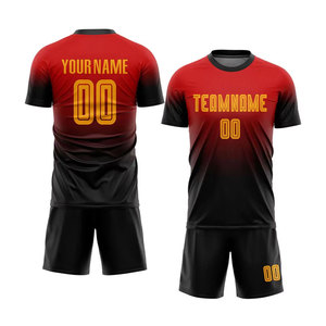 Camisetas de Fútbol Unisex en Oferta, Uniformes de Fútbol Transpirables con Estampado Sublimado, Cuello en V, Manga Corta, Nombre del Equipo Personalizado, Económicas - Product Image 1