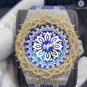 Montre de luxe pour homme Charm Jewells, boîtier en acier inoxydable de 40 mm, mouvement mécanique analogique bleu, bracelet en acier inoxydable, verre lumineux 10 - Product Image 6