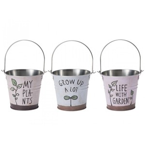 Cesto di latta con bellissimo motivo vegetale per vasi di fiori e fioriere - Product Image 1
