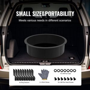 Anello per Falò da Campeggio Fai-da-Te in Acciaio al Carbonio Resistente, Diametro Esterno 45 Pollici e Interno 39 Pollici, Altezza 10 Pollici, Garanzia 10 Anni - Product Image 6