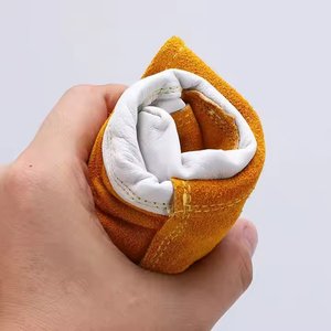 Gants de soudage personnalisés avec logo, résistants à la chaleur, à manchette longue, en cuir de protection, OEM ODM, directement de l'usine - Product Image 2
