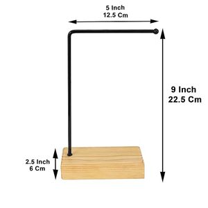 Support de présentation de bijoux moderne avec base et support en métal noir réglable pour colliers, bracelets et boucles d'oreilles - Product Image 2