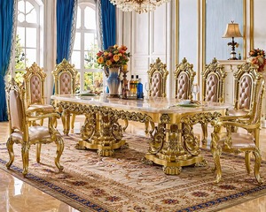 Premium Quality Double-Carved 8 Seaters High Back <b>Wooden</b> Oval <b>Dining</b> <b>Table</b> Chairs Stylish Maharaja Inspire <b>Dining</b> Furniture Set - Product Image 6