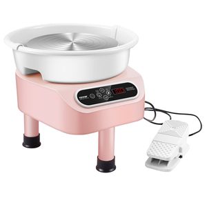 Ruota in ceramica a trazione diretta da 11 pollici 450W rotella elettrica in ceramica che forma la macchina 3 gambe di supporto fai da te Craft Pink Pottery Wheel - Product Image 1