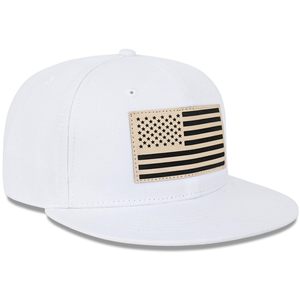 Gorra Snapback Off White de 6 Paneles con Aplique de Bandera Americana en el Panel Frontal, Unisex, Estilo Casual Urbano, Ajustada, para Adultos - Product Image 1