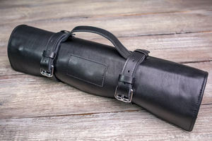 Real <b>Leather</b> <b>Tool</b> <b>Pouch</b> Genuine <b>Leather</b> Roll up <b>Pouch</b> Foldable Case Multi-purpose Classic Knife Roll <b>Tool</b> Bag LKR-0250 - Product Image 6