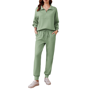 Ensemble de survêtement léger 2 pièces pour femme – Jogger et sweat à capuche doux pour le quotidien – Survêtement de qualité supérieure pour femme - Product Image 1