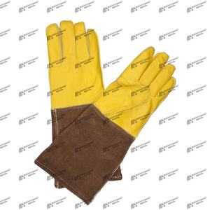 Gants de protection des mains Gants de contrôle de la faune Gants de chasse faits main en cuir de vachette naturel Equipement forestier - Product Image 6