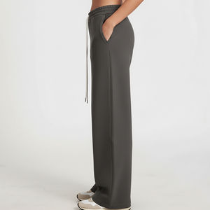 Pantalon pour femme en polyester/coton OEM/ODM, logo imprimé personnalisé, vêtements décontractés d'hiver, écologiques, de haute qualité, taille élastique OEM - Product Image 3