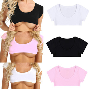 Camisetas de Verano para Mujer, Sexy, de Manga Corta, Color Negro y Blanco, Tops de Punto, Casuales, para Fiesta, Club, Secado Rápido, Transpirables - Product Image 1