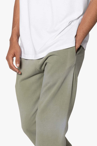 Streetwear Sweat Pants Men Joggers Graffiti <b>Paint</b> Splatter Stacked Custom Logo 100% Cotton Pant Olive Green Flare Sweatpants - Product Image 4