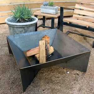 Brasero Rectangular de Acero Corten para Exteriores, Chimenea Metálica de Bajo Perfil para Leña, Cazuela de Fuego para Jardín y Patio Trasero - Product Image 5