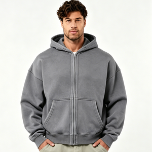 Sudadera con Capucha Personalizada con Pedrería, 100% Algodón, Unisex, Sólida, de Invierno, Holgada, con Bolsillos, Transpirable, 550 Gramos, Gruesa - Product Image 6