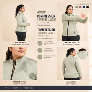 Custom OEM Yoga <b>Compression</b> Jackets Women's Plus Size Printed Zipper Jacket Spandex Polyester Quick Dry Gym Workout Jackets - Product Image 4