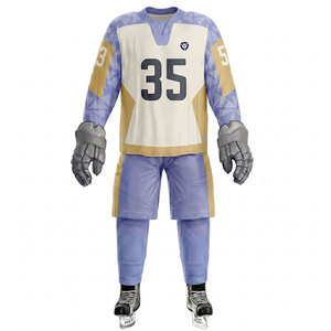 Conjunto de Uniforme de Hockey sobre Hielo para Exteriores, Material Transpirable y Duradero, Jersey y Pantalones, Ajuste Cómodo para Entrenamiento Deportivo y Uso en Equipo - Product Image 1