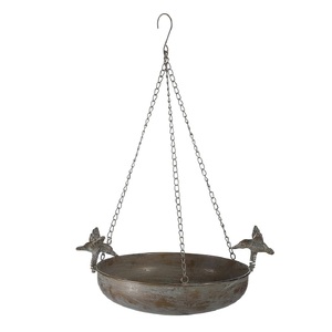Nouveauté : Bain d'oiseaux décoratif de luxe en métal, mangeoire suspendue résistante aux intempéries et à la rouille pour jardin domestique - Product Image 1