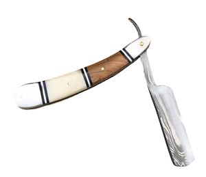 Navaja de Afeitar Plegable Recta de Acero de Damasco Hecha a Mano, Lista para Usar, con Hoja Clásica de Barbero para Afeitar la Cara, para Hombre - Product Image 6