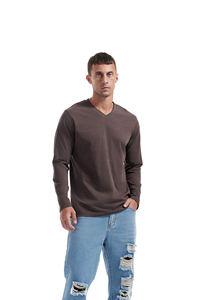 Camiseta casual para hombre con impresión de logotipo personalizado, 100% algodón, tejido ligero, cuello en V, manga corta. - Product Image 4