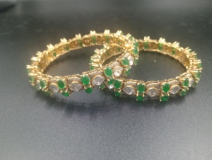 Bracelet pour femme AMAIRA JEWELS plaqué or avec pierres vertes et cristaux transparents, bijoux de fiançailles tendance - Product Image 6