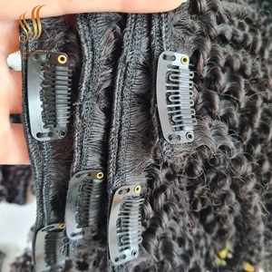 Pinza de pelo humano rizado Afro, cabello con cutícula alineada, vietnamita - Product Image 4