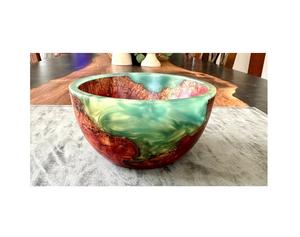 Bol moderne en résine époxy et bois d'acacia sans BPA pour une décoration de table de luxe et une présentation élégante en cuisine par Apex Align - Product Image 3