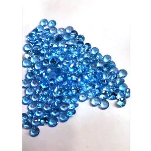 โทแพซสีน้ำเงินสวิสธรรมชาติ 156 เม็ด ขนาด 5 มม. ทรงกลมเหลี่ยมเพชรพลอย น้ำหนัก 86 กะรัต ขายส่ง Iroc คุณภาพสูง ราคา 147 ดอลลาร์สหรัฐ - Product Image 1