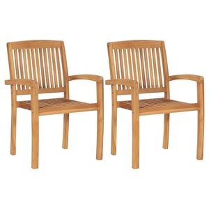 Juego de 2 Sillas de Jardín Color Taupe Natural, Conjunto de Sillas para Patio - Product Image 3